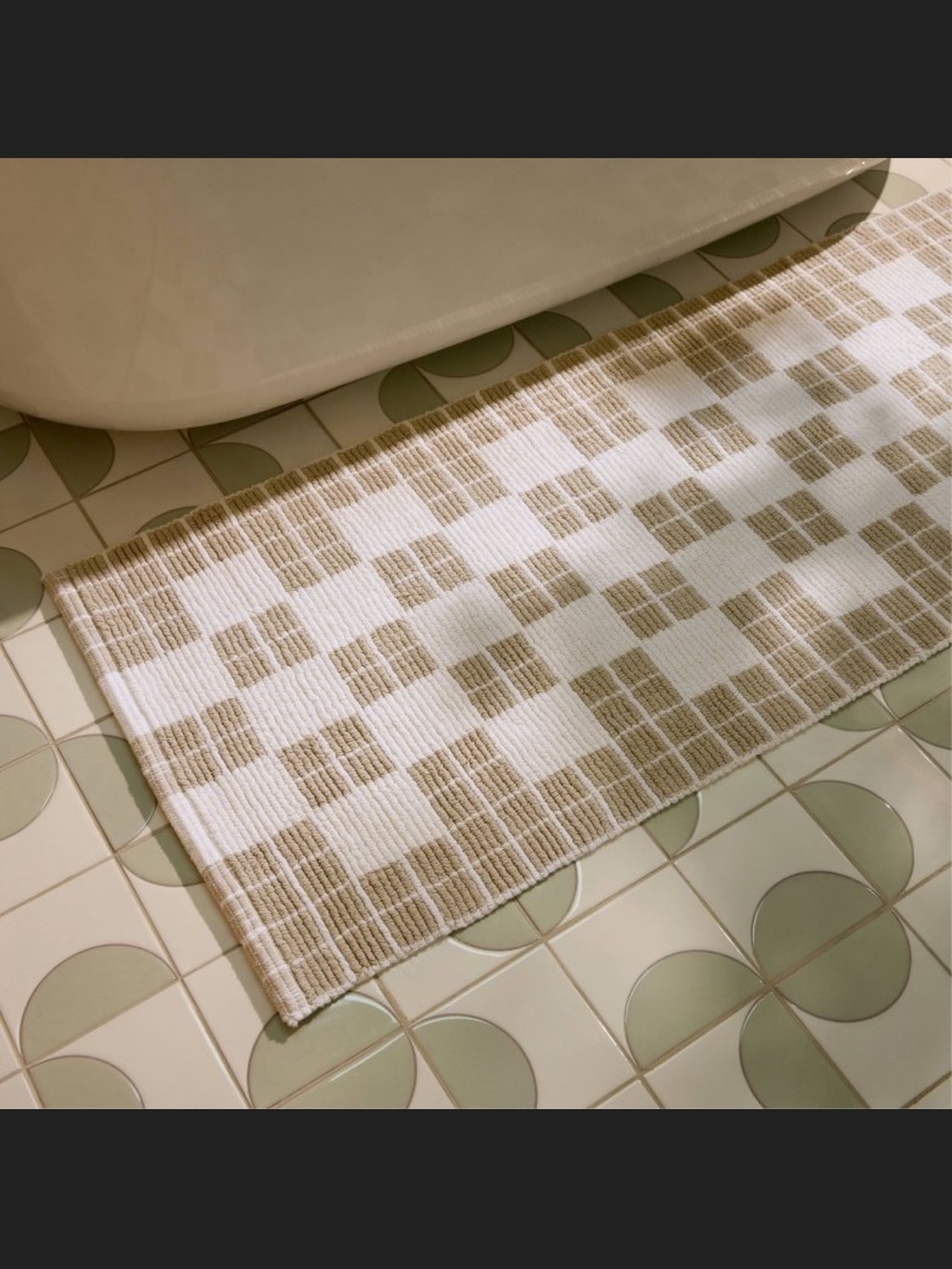 Parachute x Target 1'6"x5' Cotton Tile Bath Runner •Parchment•